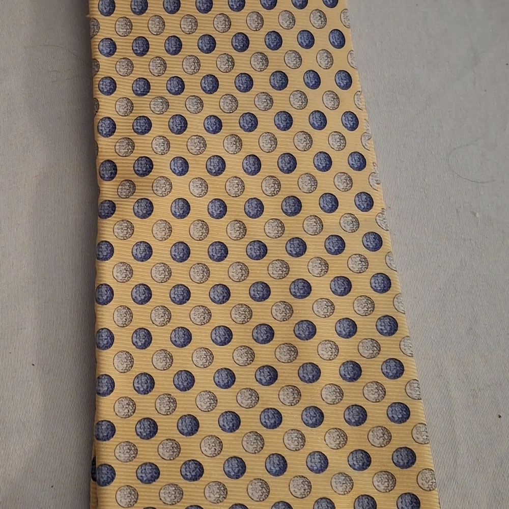 Lands' End Blue and Cream Tie Classic Accessories